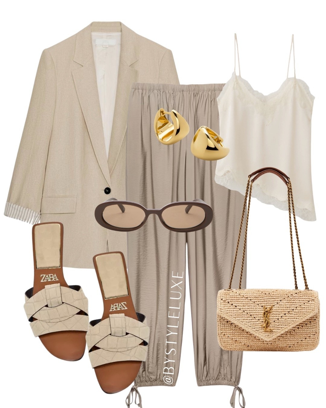 BALLOON TROUSERS - Styling trending balloon trousers from M&S, a gorg neutral beige that’s super versatile. 

#blazer #sandals #lace

#LTKspring #LTKsummer #LTKuk