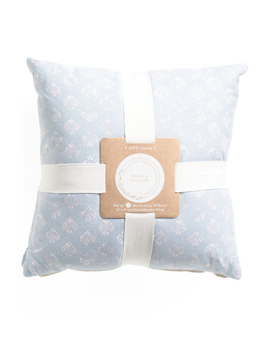 2pk 20x20 Block Print Pillows | Marshalls