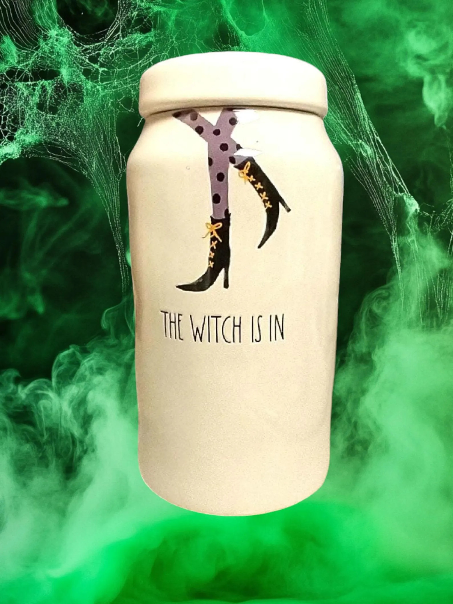 Rae Dunn Halloween "the WITCH is In" Tall Canister - Etsy | Etsy (US)
