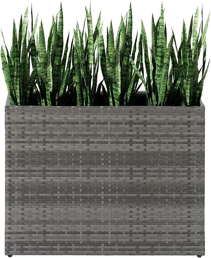 LEWIS&WAYNE Tall Planters for Outdoor Plants Handmade Wicker Large Rectangular Block Planter Box ... | Amazon (US)