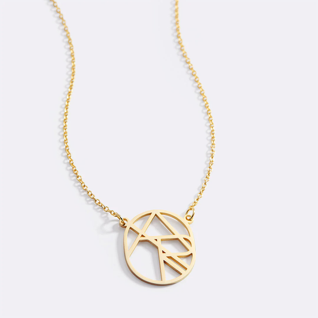 Circular Minimalist Monogram Name Necklace | Mint & Lily