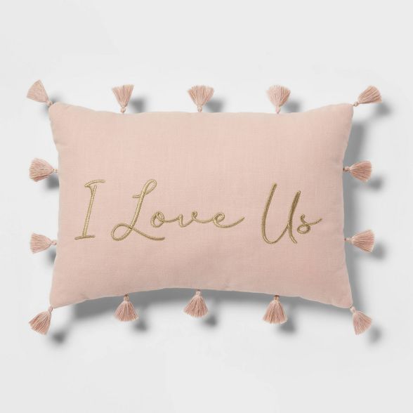 I Love Us' Valentine's Day Lumbar Throw Pillow Blush - Threshold™ | Target