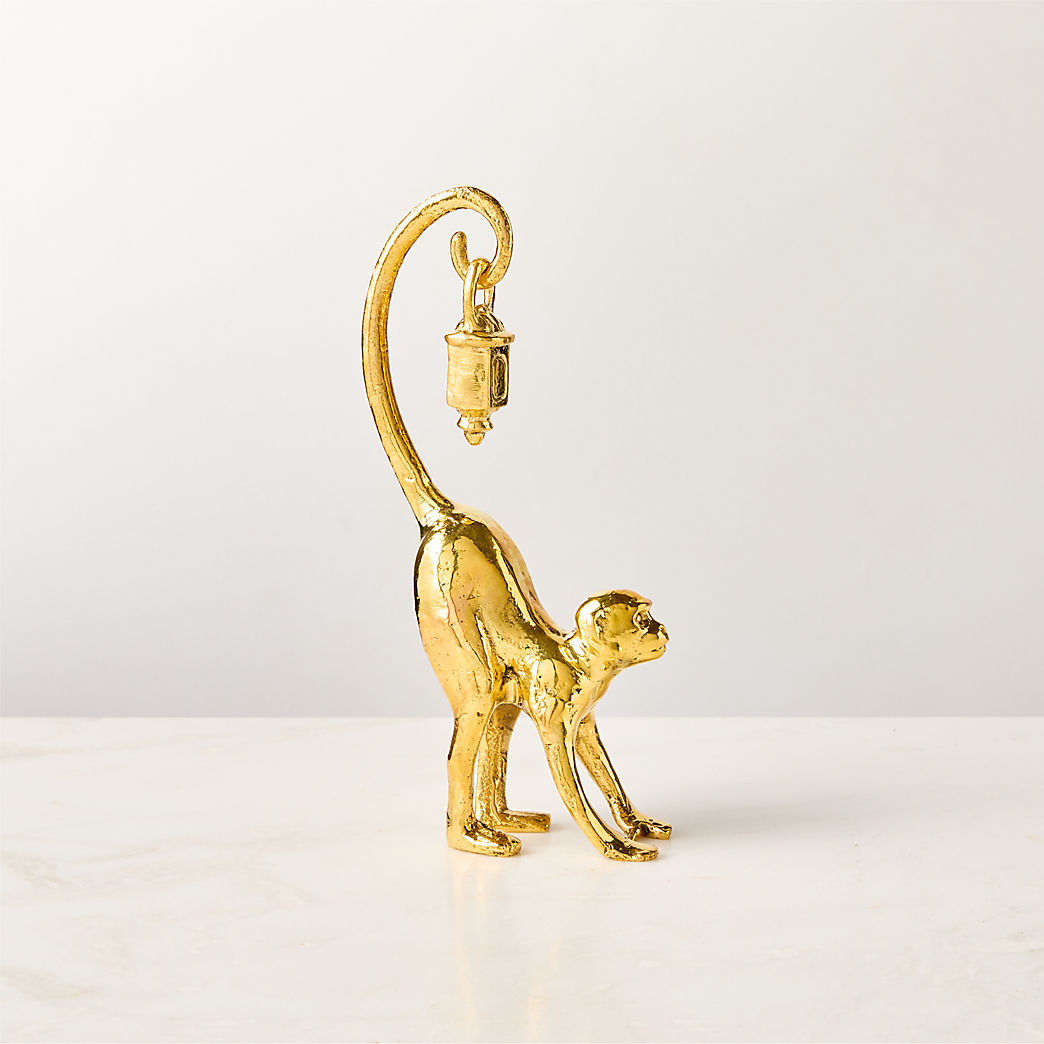 Cast Brass Monkey Figurine - The White Lotus + Reviews | CB2 | CB2