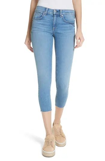 Women's Rag & Bone/jean Raw Hem Capri Skinny Jeans, Size 24 - Blue | Nordstrom