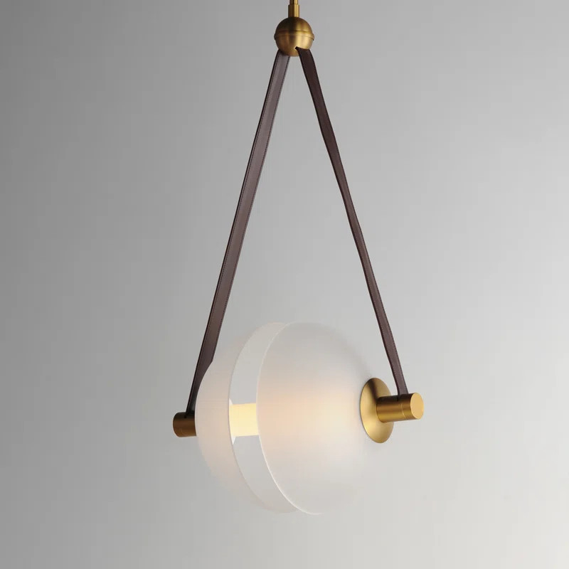 Alessandrina 1 - Light Natural Aged Brass LED Sphere Pendant | Wayfair North America