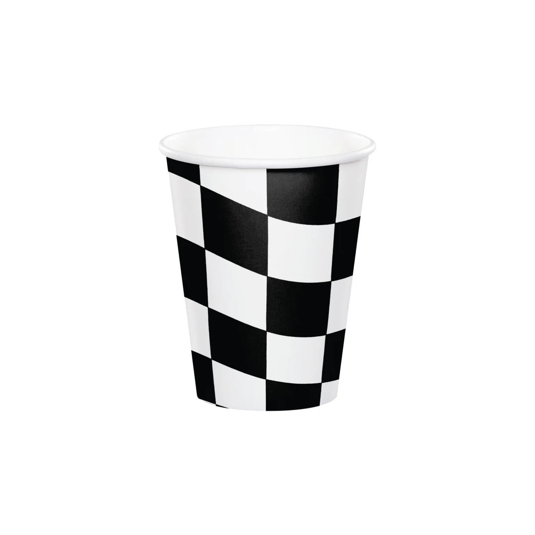 Classic Checkered Flag Paper Cups 8ct  | Race Car Birthday Decor | Two Fast Birthday Party Cups |... | Etsy (US)