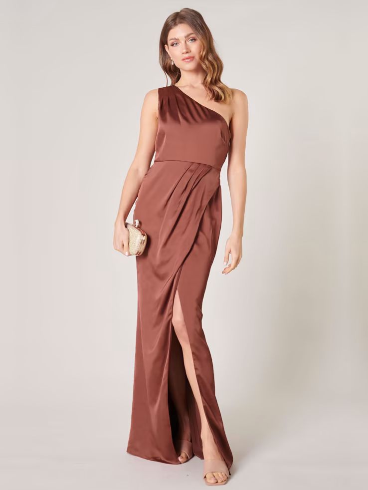 Prestige One Shoulder Asymmetrical Maxi Dress - Sugarlips | New York & Company