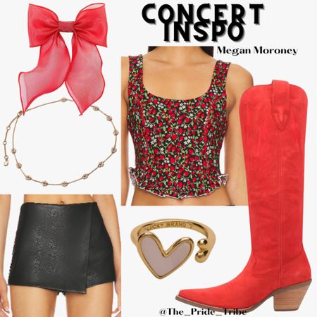 Megan Moroney concert outfit planning ❤️. Western outfit. Music festival. Red cowgirl boots  

#LTKstyletip #LTKFestival #LTKxSephora