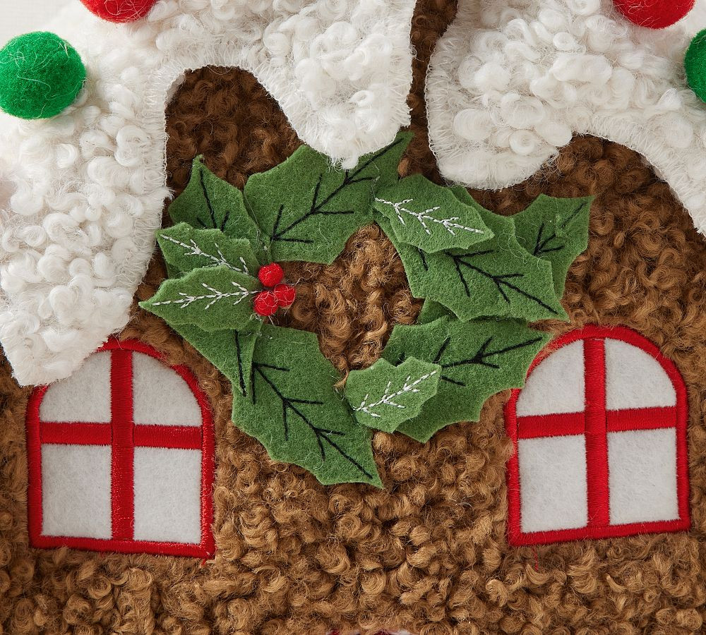 Festive Gingerbread House Pillow | Pottery Barn (US)