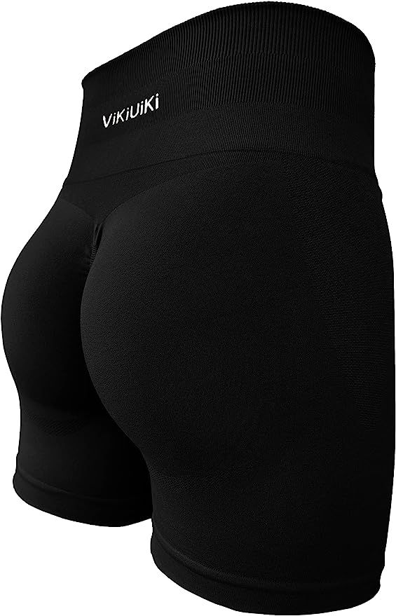 ViKiUiKi Women's Tummy Control High Waisted Biker Shorts Yoga Gym Fitness Workout Spandex Butt Li... | Amazon (US)