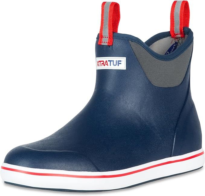 Xtratuf 22733-NVY-100 Performance Series 6" Men’s Full Rubber Ankle Deck Boots, Navy & Red (227... | Amazon (US)