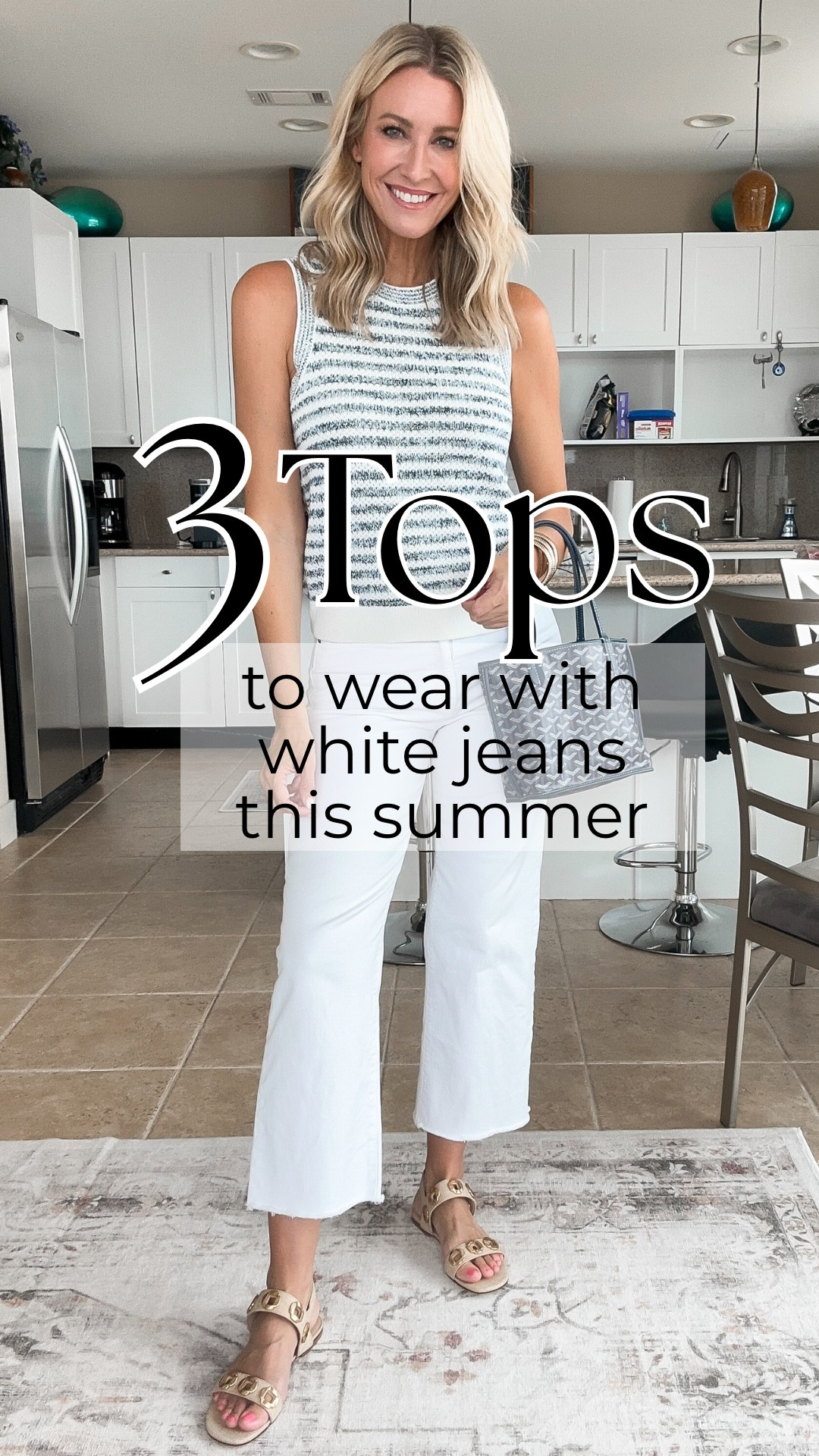 Summer tops
White jeans