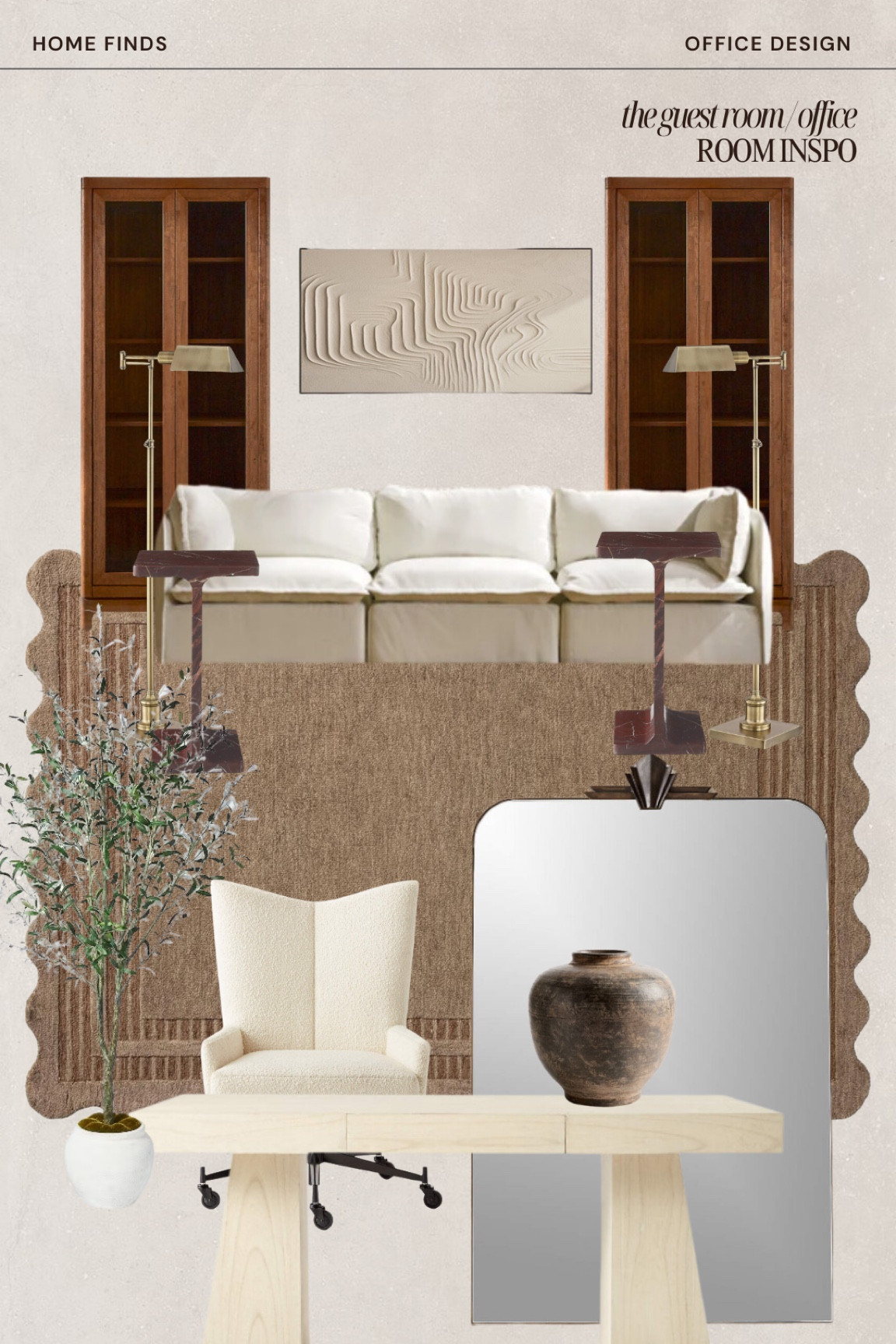 Guest bedroom / Office Layout! 

inspo home l home l decor l office 