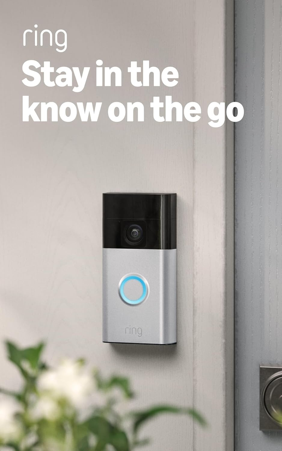 Ring Battery Doorbell, Home or business security with Head-to-Toe video, Live View with Two-Way Talk, and Motion Detection & Alerts, Satin Nickel | Amazon (US)