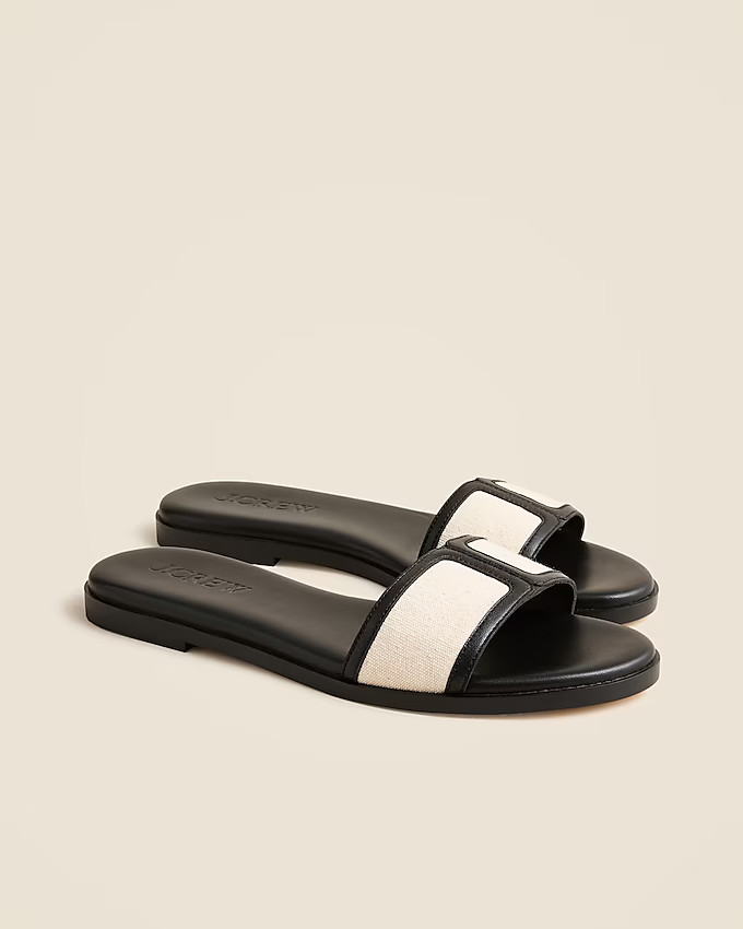 Georgina sandals in canvas and leather | J. Crew US
