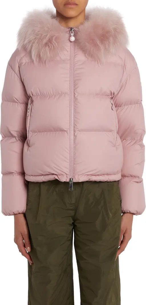 Mino Quilted Down Jacket with Removable Genuine Shearling Trim | Nordstrom