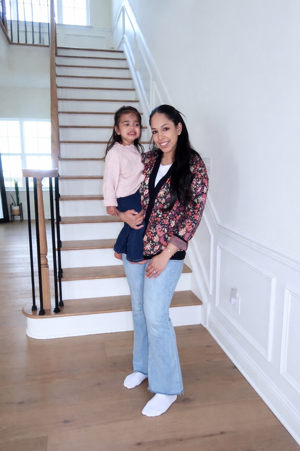 Mommy and me spring outfits 🌸#springfashion #springoutfits #mommyandme 

spring outfits 2026
toddler fashion
toddler girl
pink cardigan girls
hm girls sweater
target jeans
flared jeans

#LTKKids #LTKSeasonal #LTKmomlife