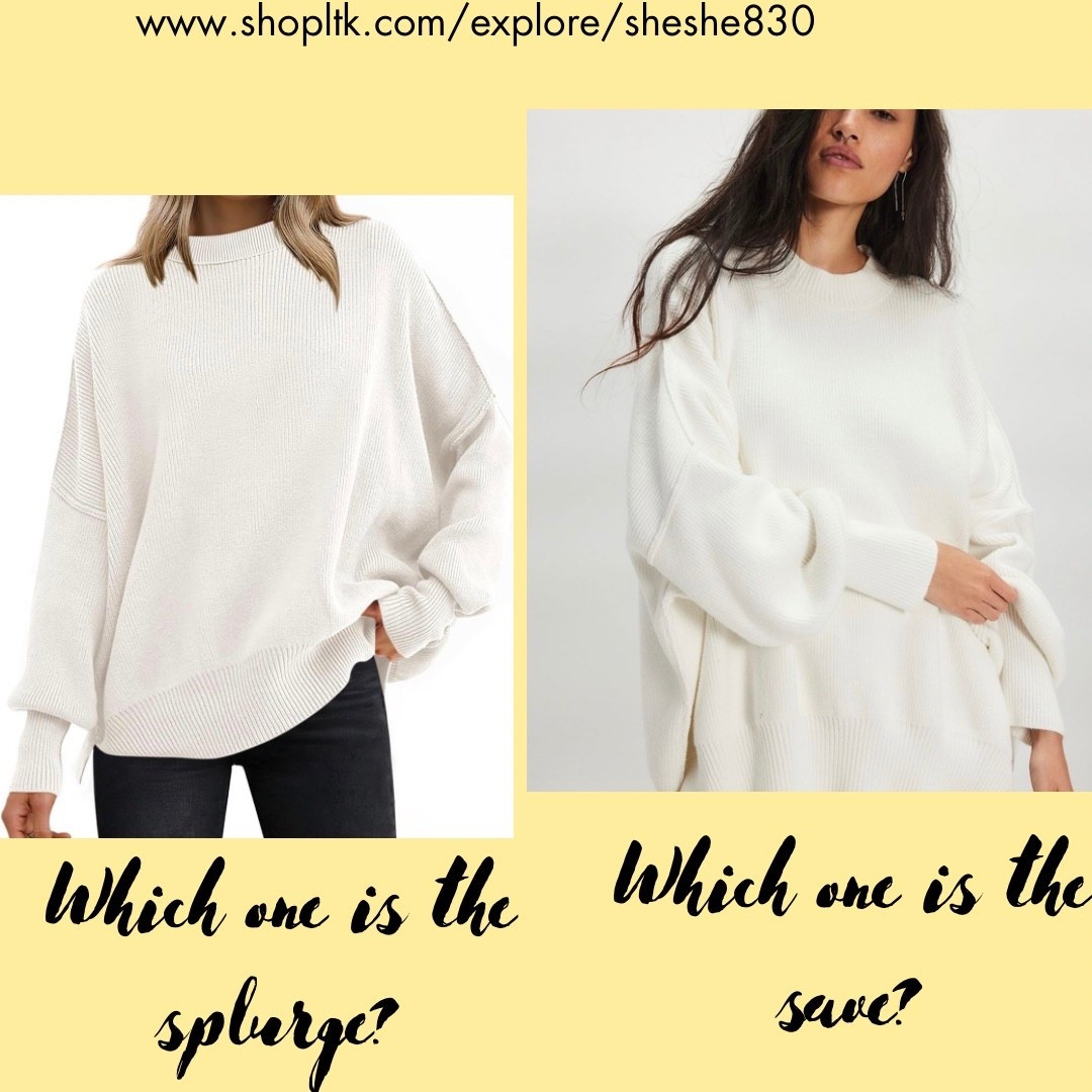 Two identical slouchy tunics.
One of them is $33 other is $128.
Can you tell which is the splurge and which is the save?

Free People, Amazon, Oversized, winter outfits, casual outfits, affordable 

#LTKActive #LTKSeasonal #LTKSaleAlert