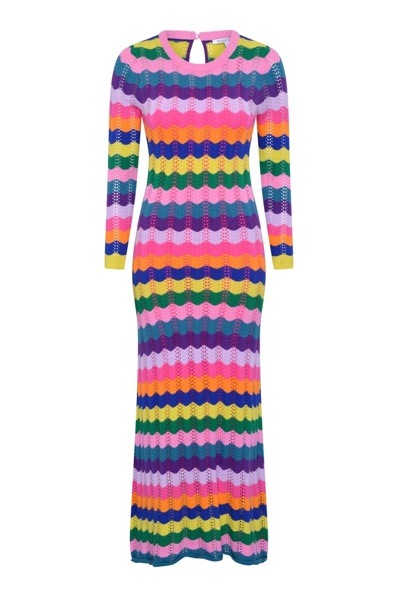 Mirabel Pointelle Knit Maxi Dress | Olivia Rubin