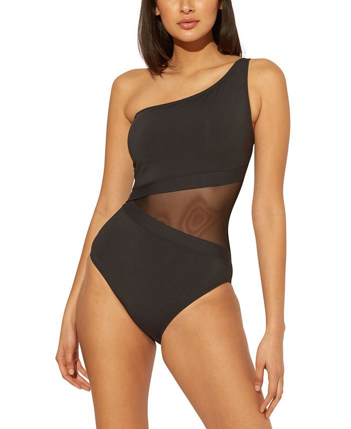 One-Shoulder One-Piece Swimsuit | Macys (US)