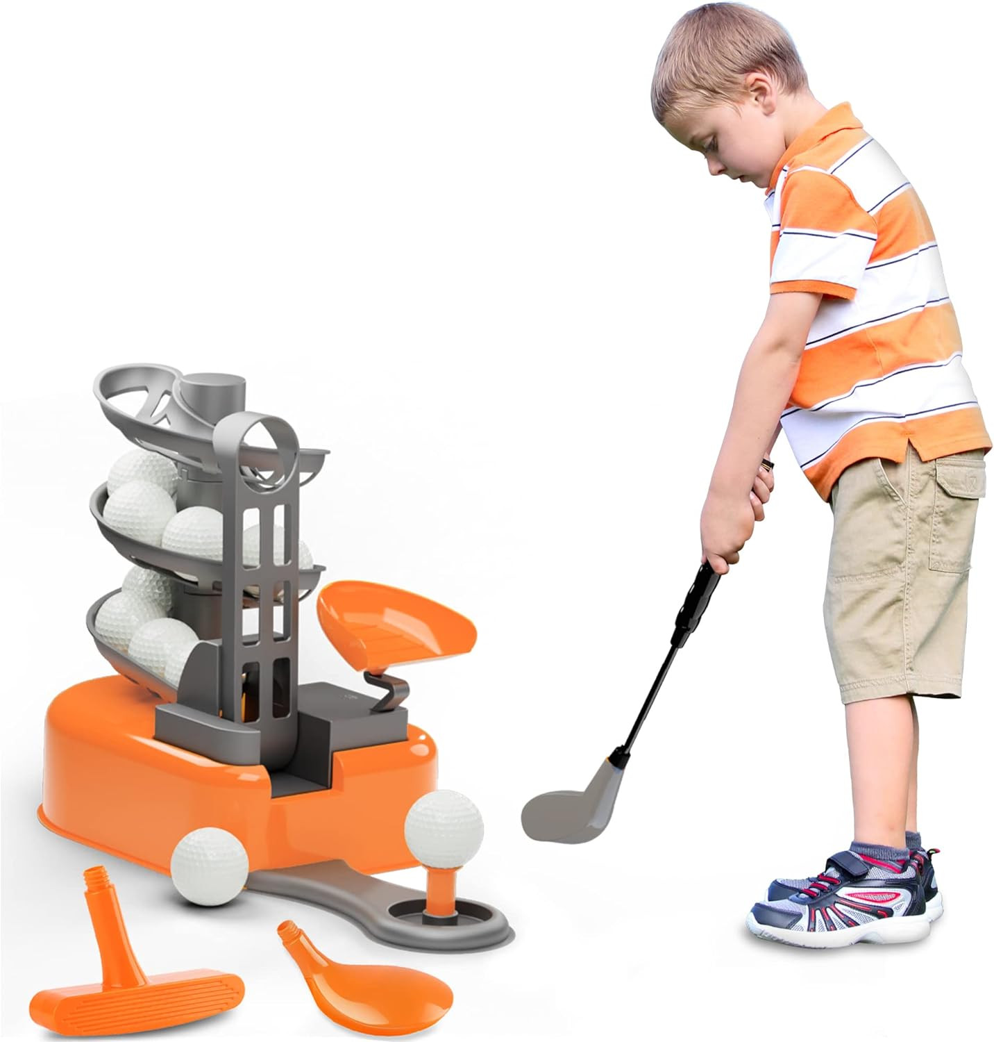 iPlay, iLearn Kids Golf Toys Set W/Left & Right Club Head, Boys Outdoor Sport Toy Age 3-5, Toddle... | Amazon (US)