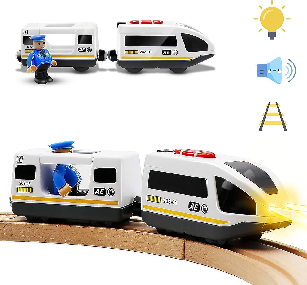 Tiny Land Battery Operated Action Locomotive Train (Magnetic Connection)- Powerful Engine Bullet ... | Amazon (US)