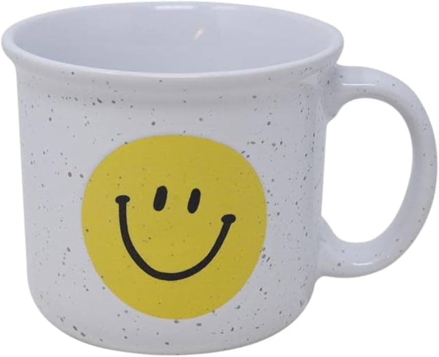 Boston Warehouse 16OZ MUG SMILEY FACE YELLOW | Amazon (US)
