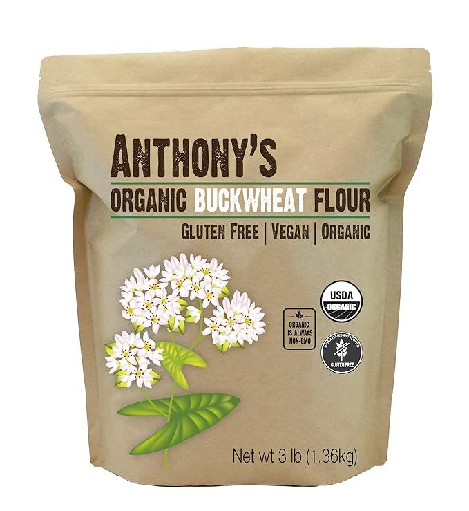 Anthony's Organic Buckwheat Flour, 3 lb, Grown in USA, Gluten Free, Vegan | Amazon (US)