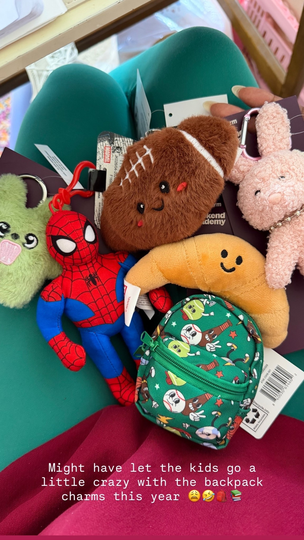 Might have let the kids go a little crazy with the backpack charms this year 😩🤣🎒📚