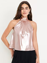 Satin Shine Halter Top | Old Navy (US)
