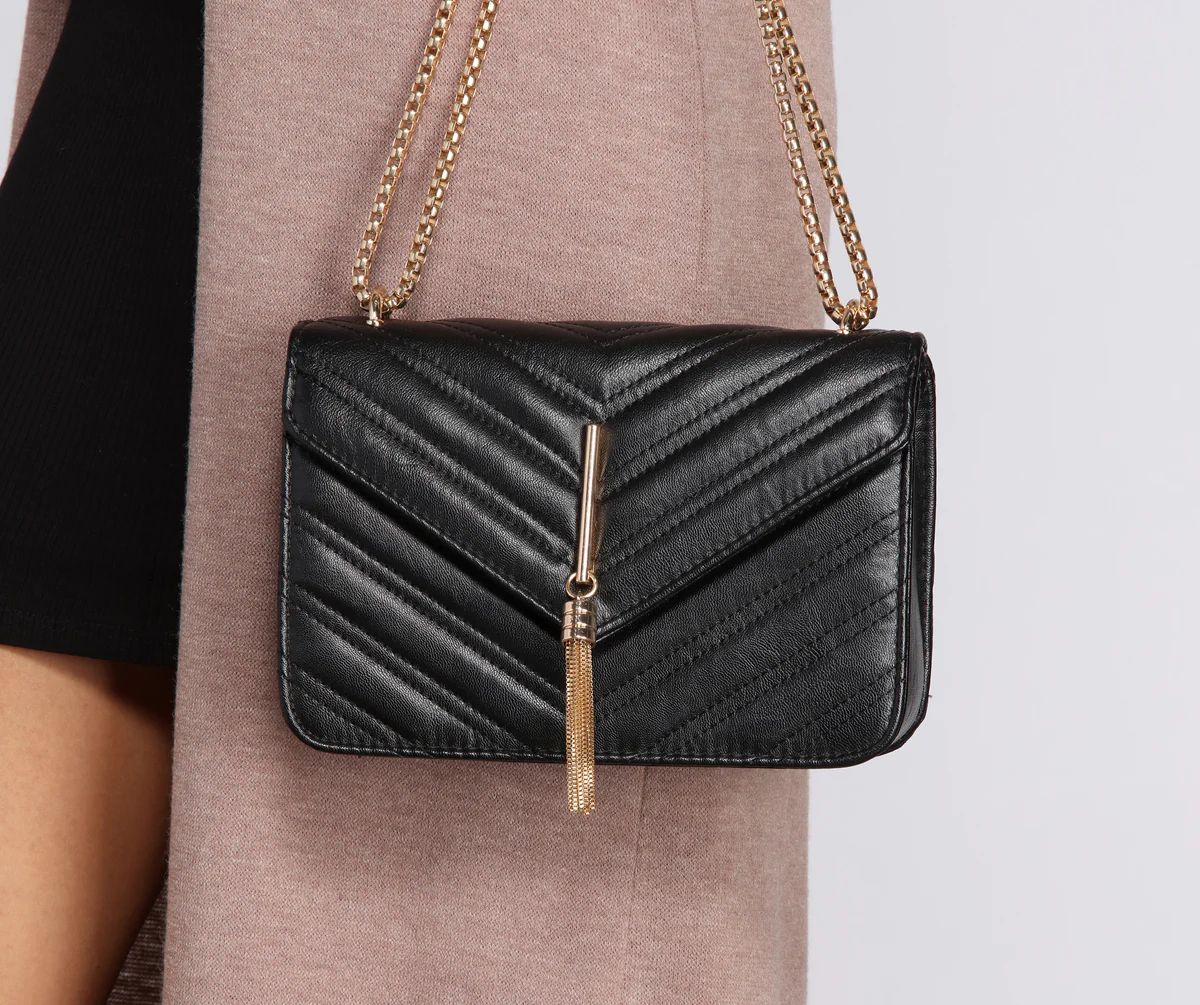 Tassel Cross-body Quilted Purse | Windsor Stores