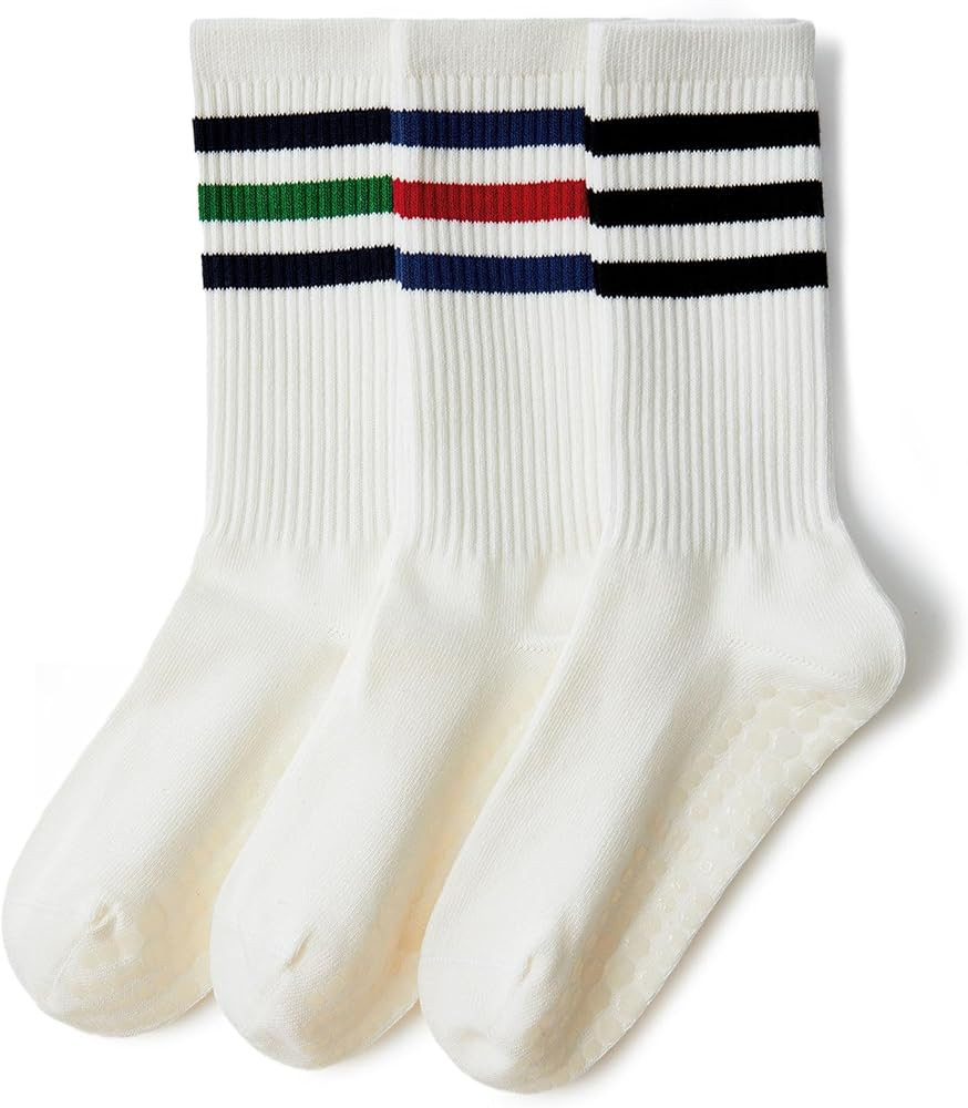 American Trends Pilates Socks with Grips for Women Yoga Socks Barre Socks Non Slip Socks | Amazon (US)