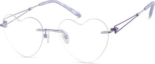 Zenni Women's Rimless Prescription Glasses Purple Titanium Frame | Zenni Optical (US & CA)