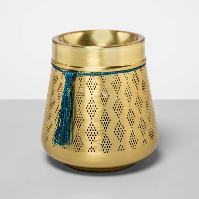 5" x 5" Punched Metal Lantern Electric Scent Warmer Gold - Opalhouse™ | Target