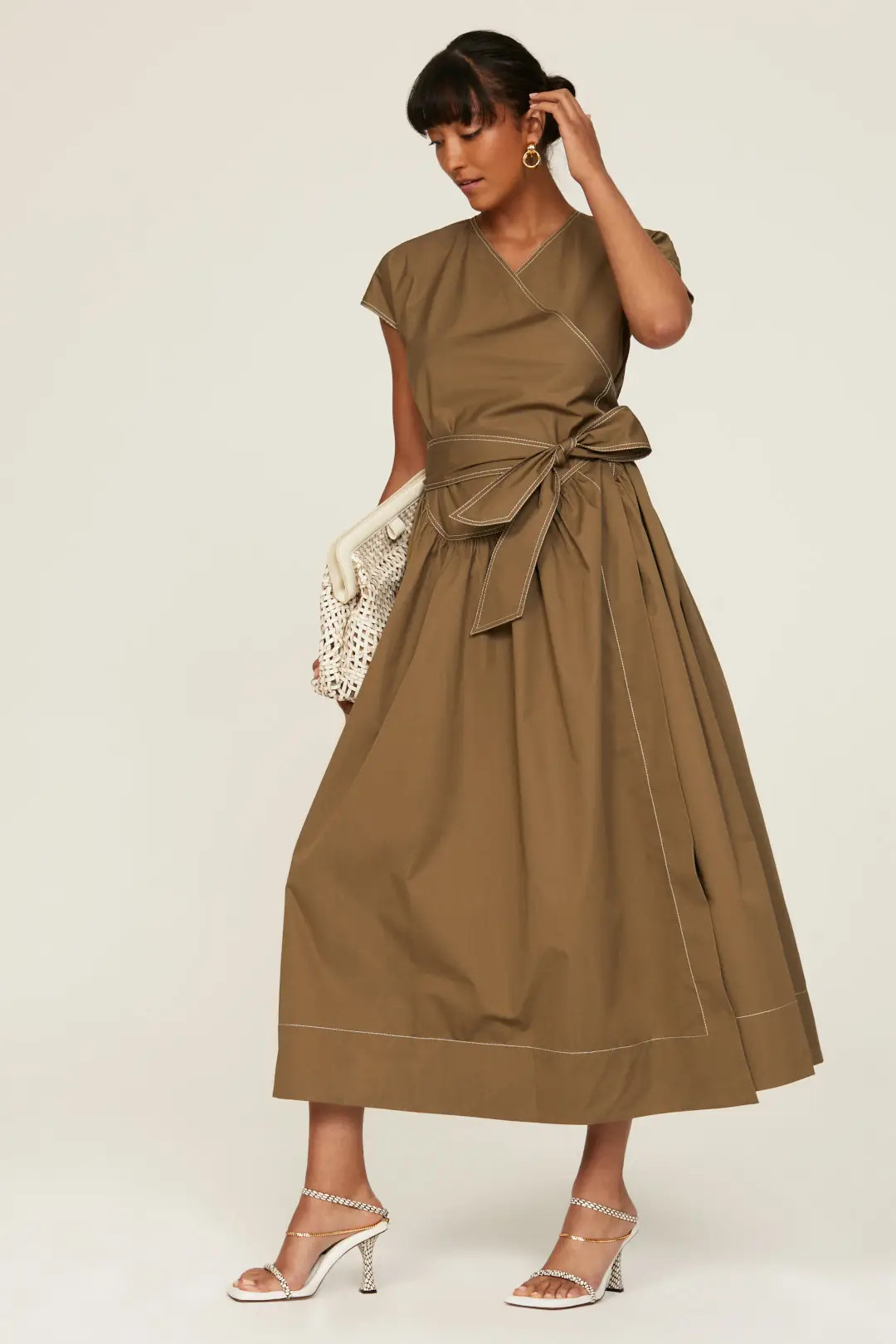 Poplin Wrap Dress | Rent the Runway