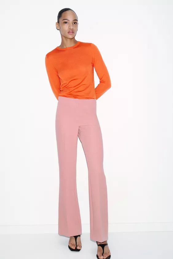 FLARE TROUSERS WITH SIDE SEAMS | Zara UK