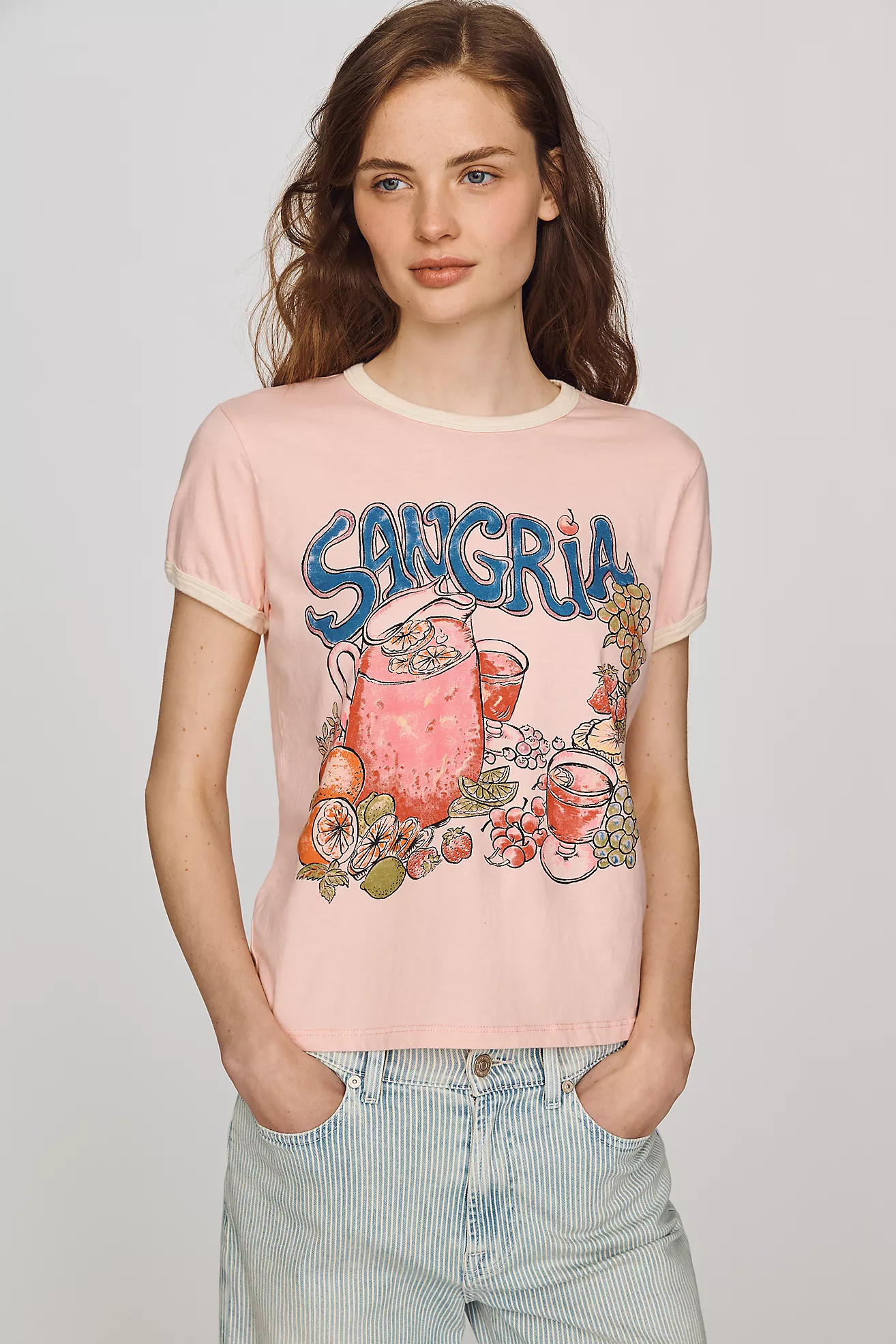 MOTHER Lil Goodie Cotton Ringer Tee | Anthropologie (US)