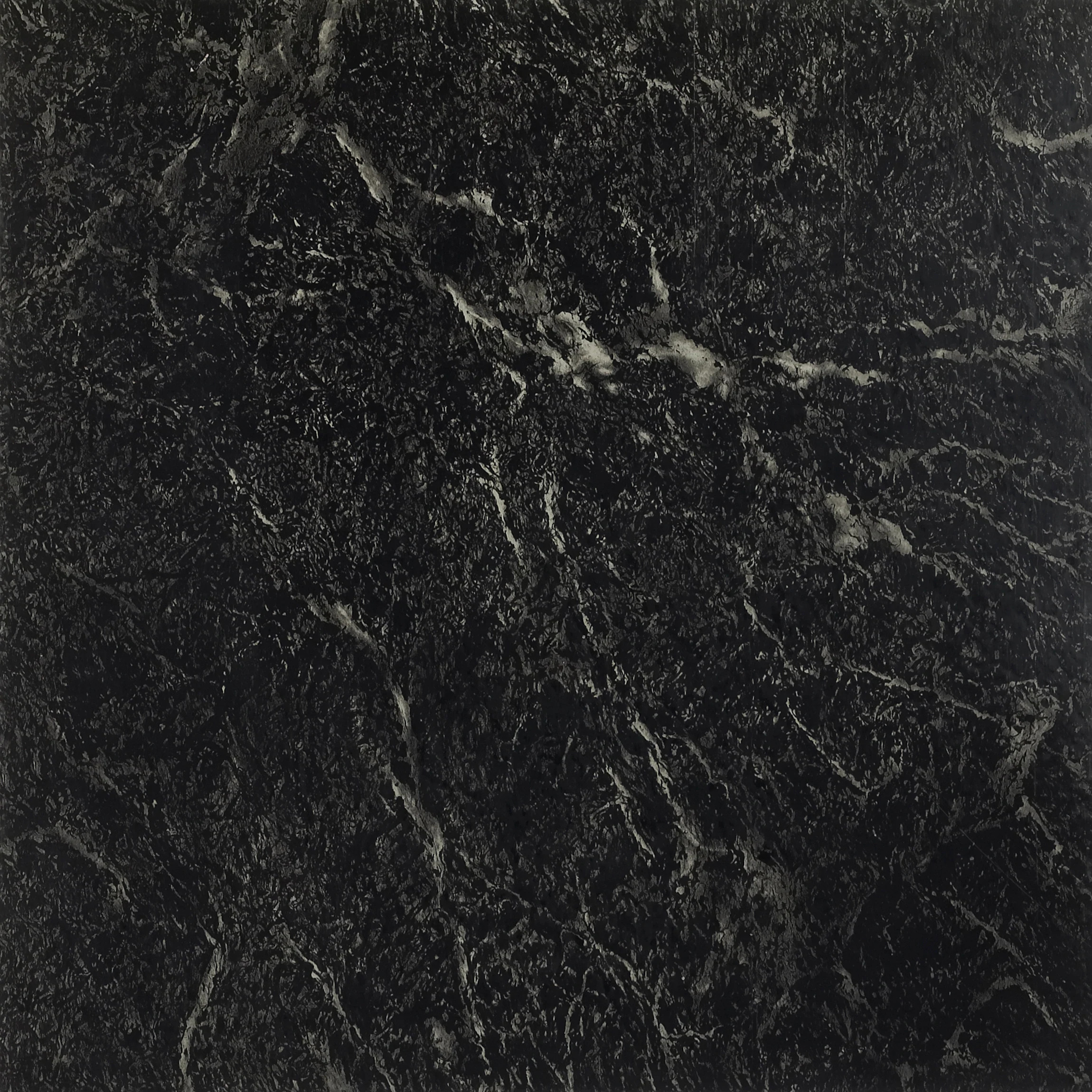 Achim Black with White Vein Marble 0.07-mil x 12-in W x Peel and Stick Stone look Vinyl Tile Flooring ( 20-sq ft Carton ) | STT1M40920 | Lowe's
