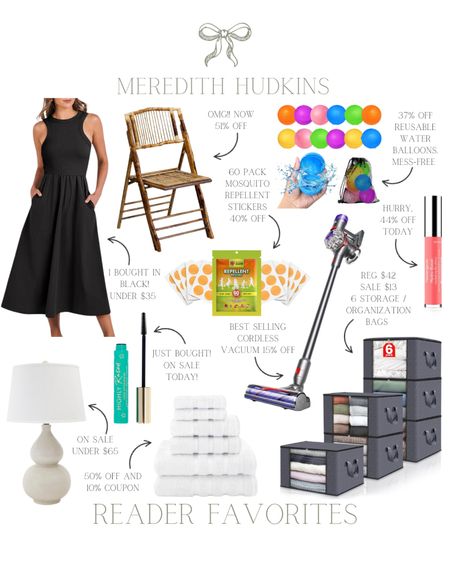 Amazon Amazon fashion black dress midi dress, Meredith Hudkins, preppy, classic timeless, Amazon, home Neutrogena Hydro, boost lip, gloss, mascara, white towels, bath towels, table, lamp, storage and organization, bags, Bamboo chair, kids toys, water, balloons, mosquito patch, camping essentials vacuum 

#LTKSaleAlert #LTKFindsUnder50 #LTKStyleTip