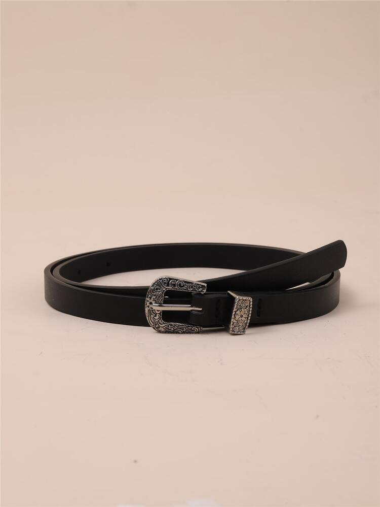 Cinto Gravado com Flor | SHEIN