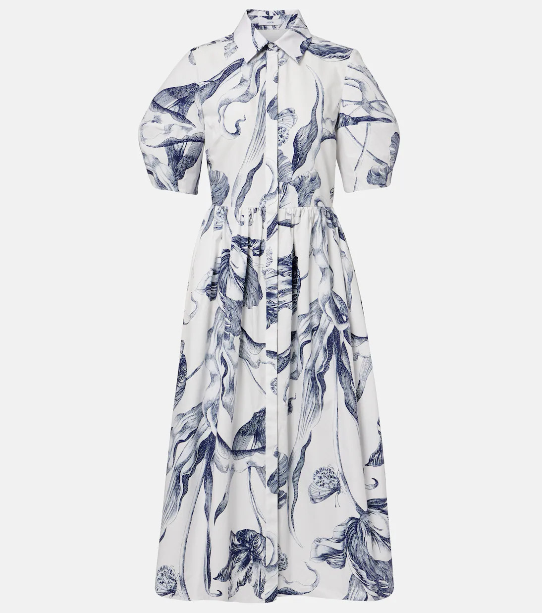 Floral cotton poplin shirt dress | Mytheresa (INTL)