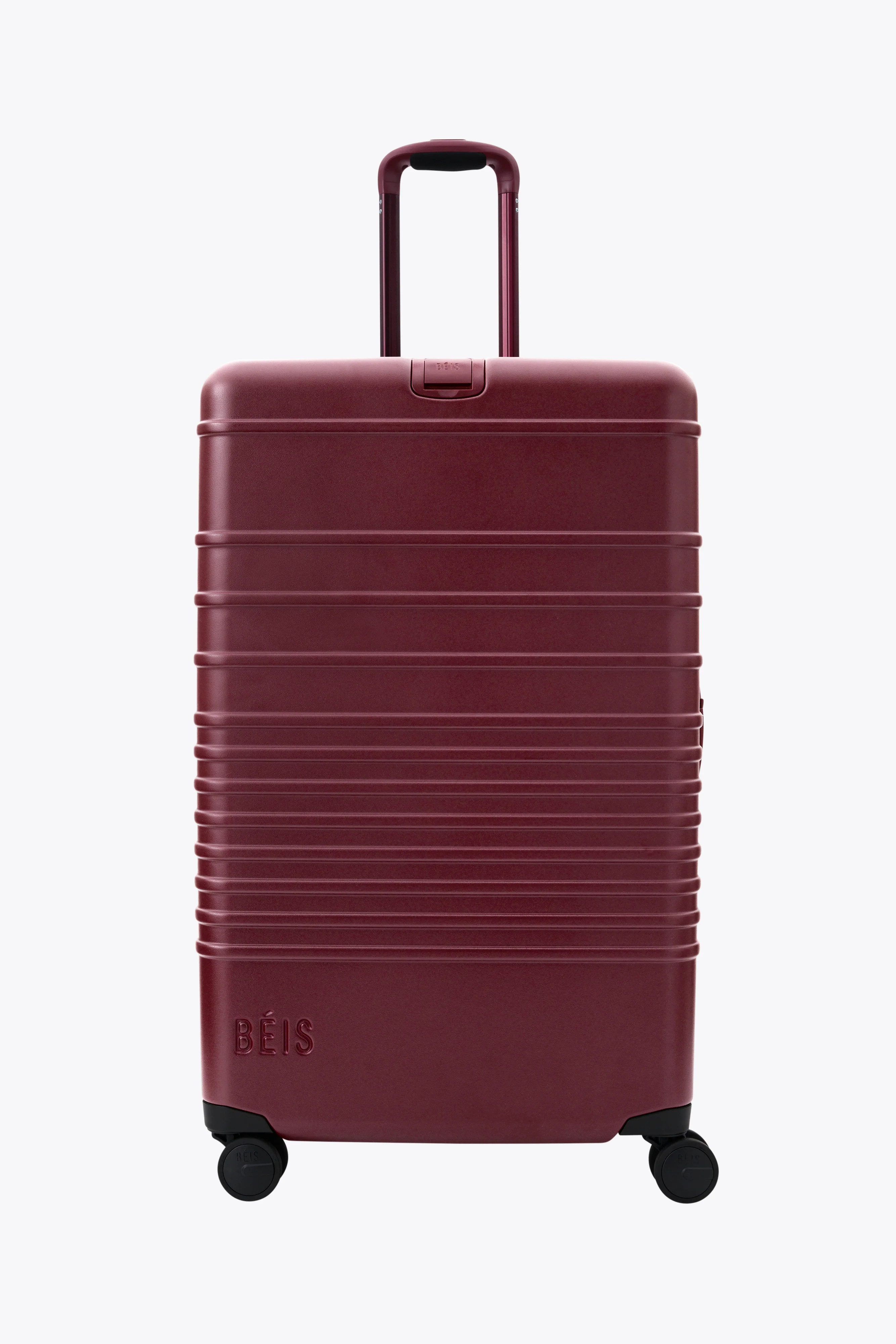 BÉIS 'The Large Check-in Roller' in Burgundy - Matte 29" Large Check-In Rolling Suitcase & Lugga... | BEIS
