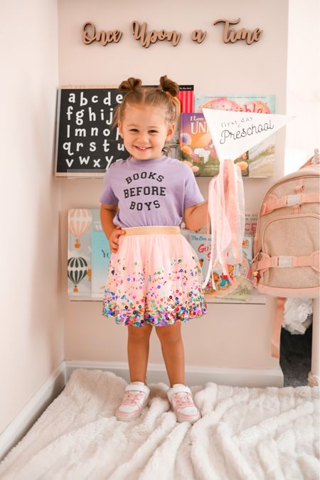 Back to school outfit, girl back to school outfit, preschool back to school outfit, back to school pictures, back to school shoes, first day of school outfit, first day of school picture, back to school books, girls bedroom, little girls bedroom, big girl bedroom, toddler girl outfit 

#backtoschooloutfit #toddlergirloutfit #backtoschoolbooks #littlegirlbedroom #firstdayofschooloutfit 

#LTKfamily #LTKhome #LTKkids