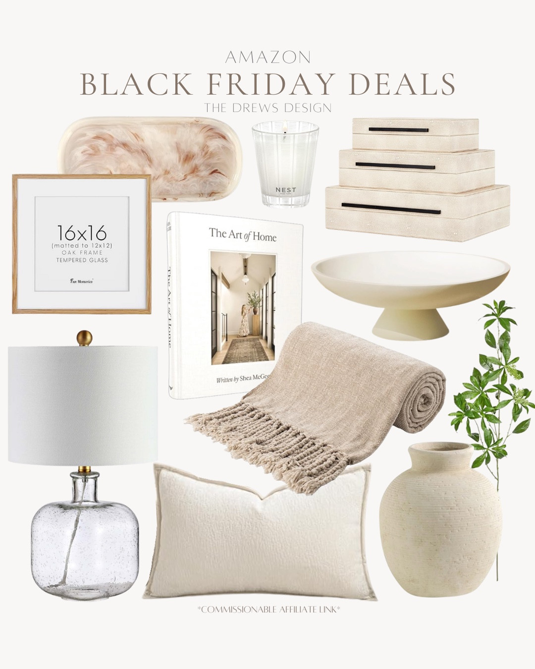 Black Friday home decor from Amazon included vase, greenery stem, table lamp, coffee table book, throw blanket( decorative bowl, frame, marble tray, candle, and decorative boxes.

Black Friday deals, neutral home decor sale, cyber week 

#LTKSaleAlert #LTKHome #LTKCyberWeek