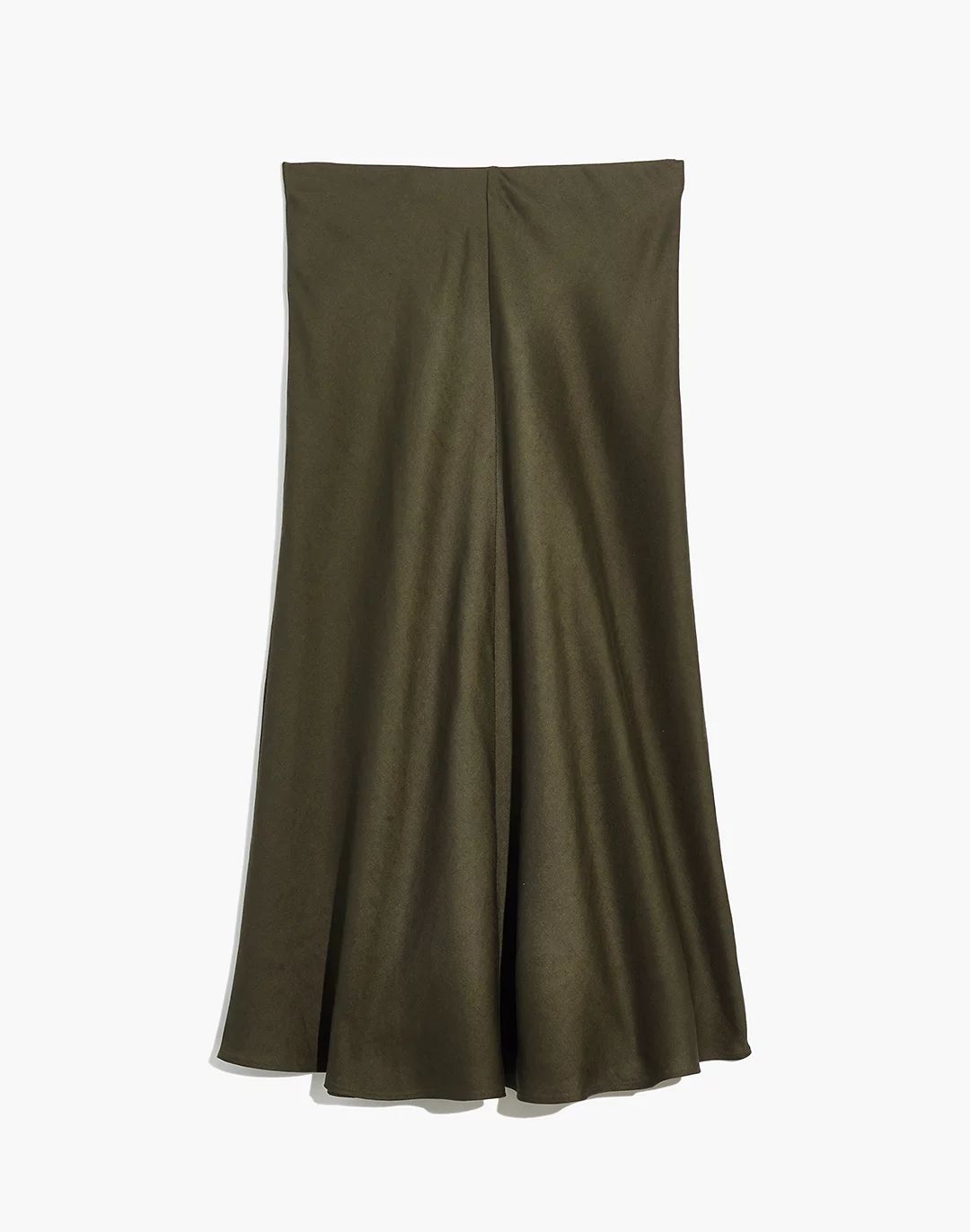 Linen-Blend Midi Slip Skirt | Madewell