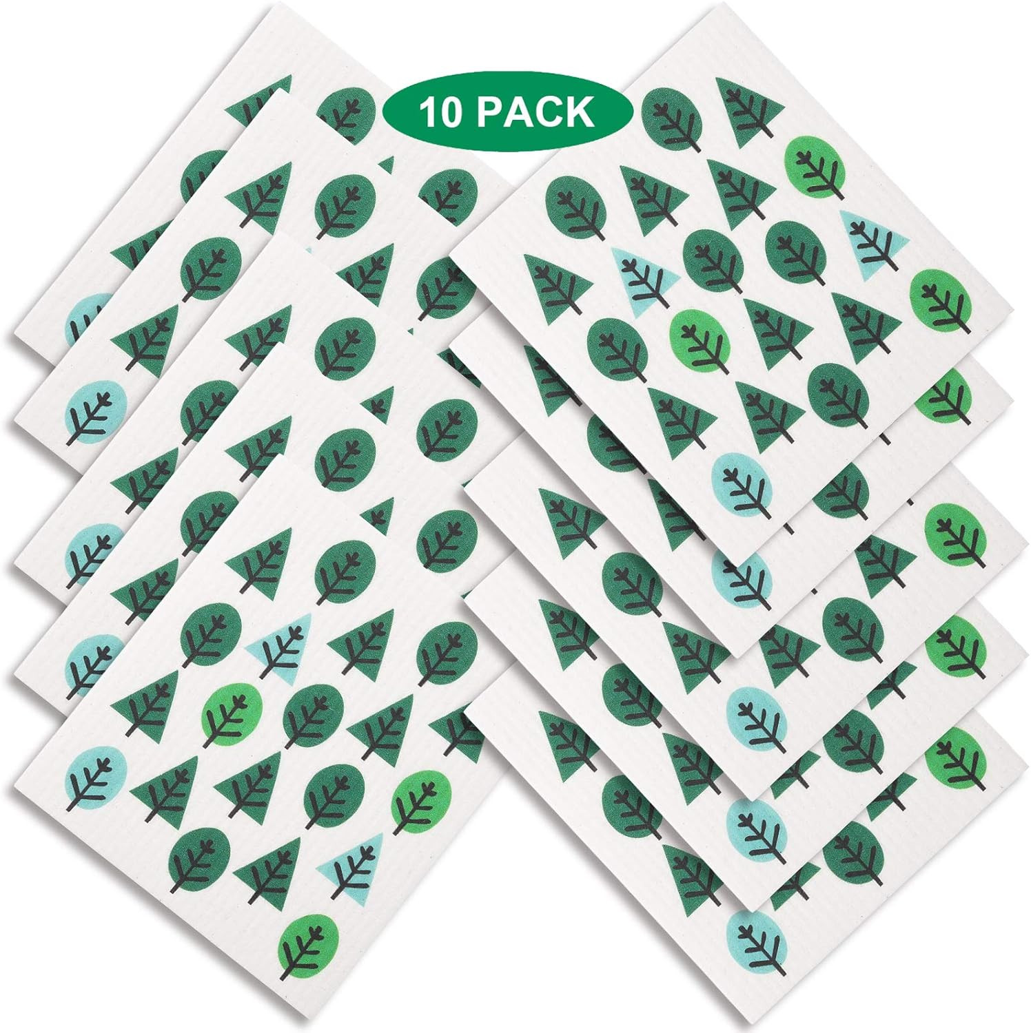 WGCC Swedish Dishcloth Bulk, 10 Pack Eco-Friendly Cellulose Sponge Cloths No Odor Reusable Cleani... | Amazon (US)