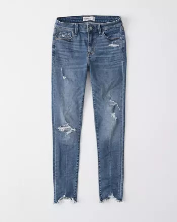 Mid Rise Super Skinny Ankle Jeans | Abercrombie & Fitch US & UK