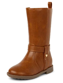 Toddler Girls Heart Stud Tall Boots - TAN | The Children's Place | The Children's Place