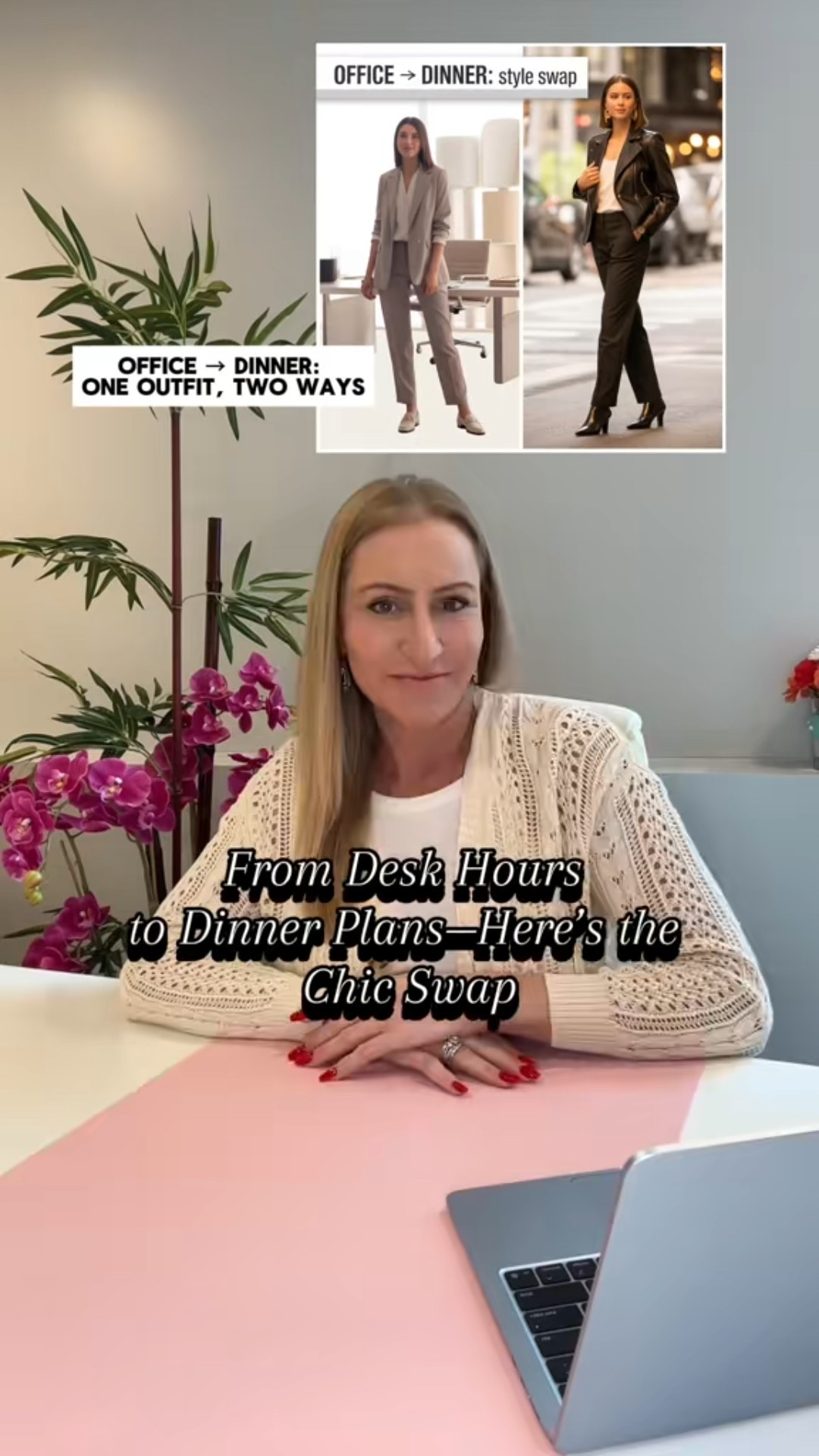 Transform your look from office chic to dinner-ready with these easy desk-to-dinner outfit swaps. A tailored blazer, trousers, and loafers are perfect for work, but a quick change into a leather jacket, heeled boots, and statement earrings instantly elevates your style. These fall fashion essentials make your wardrobe more versatile, stylish, and effortless. Shop my curated picks for fall outfits, workwear staples, and evening outfit ideas to create polished looks without buying more.


#fallfashion #falloutfits #fallstyle #fallwardrobe #falltrends #outfitideas #fashiontips #stylehacks #desktoDinner #officeoutfit #workwearstyle #eveningoutfit #howtostyle #wardrobestaples #chicstyle #womenover30style #womenover40style #ltkfashion #ltkfall #LTKstyle #LTKtrending

#LTKStyleTip #LTKOver40