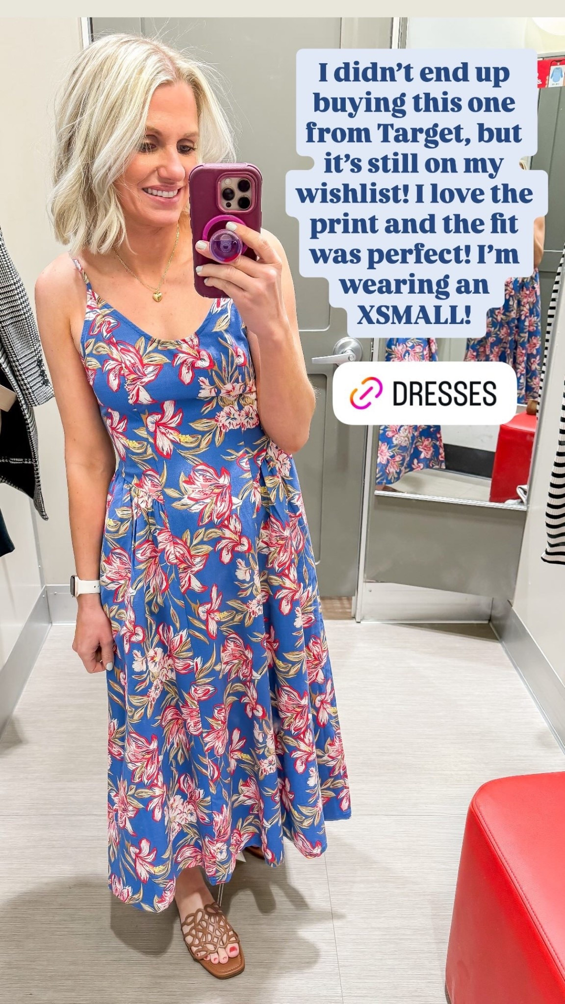 I didn’t end up buying this one from Target, but it’s still on my wishlist! I love the print and the fit was perfect! I’m wearing an XSMALL!